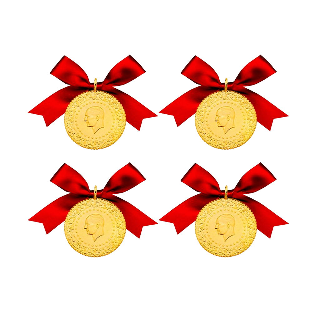 Sarrafiye - 4 Adet Eski Tarihli Tam Altın