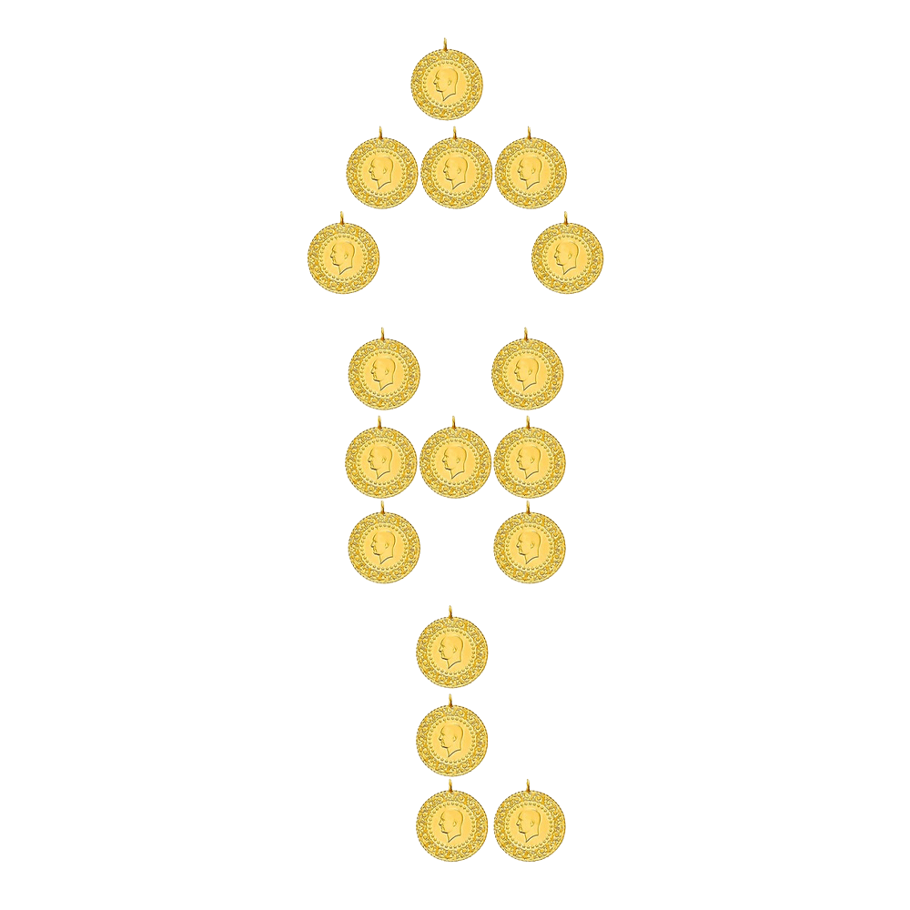 Sarrafiye - 17 Adet Yeni Tarihli Tam Altın