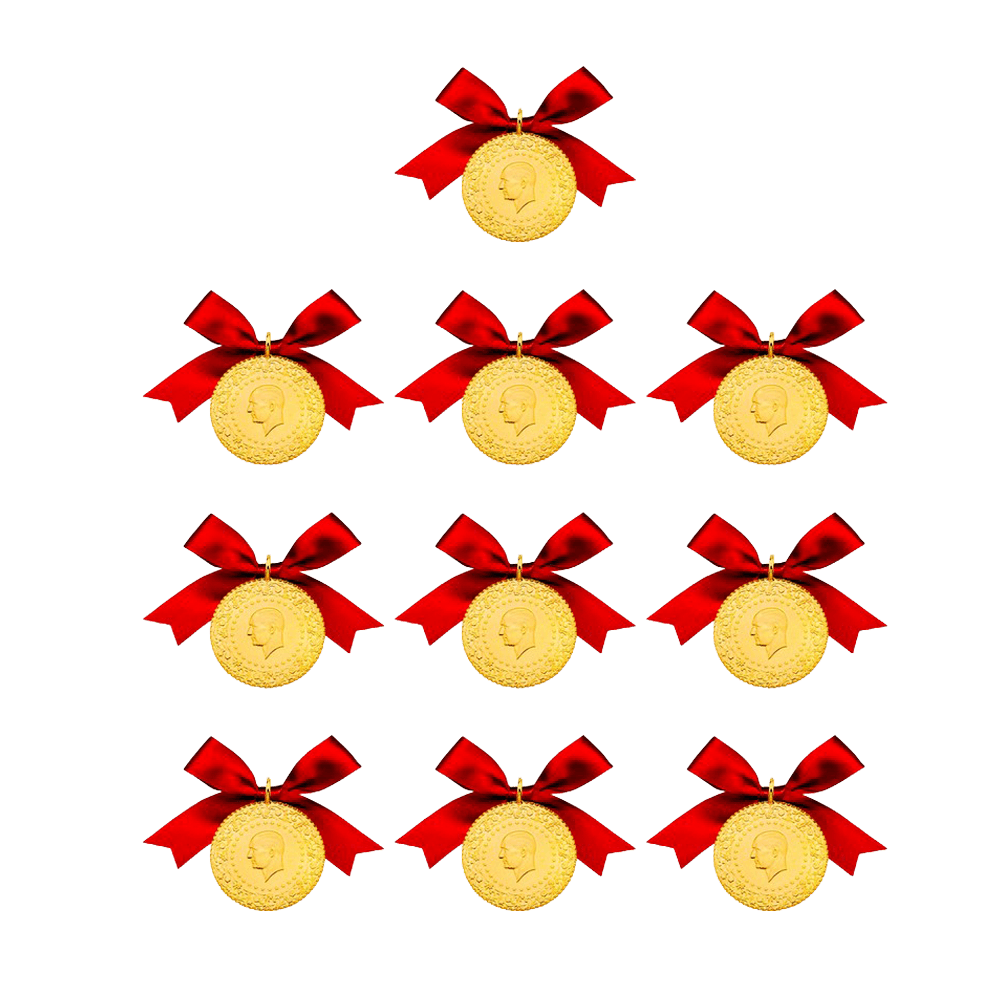 Sarrafiye - 10 Adet Eski Tarihli Yarım Altın