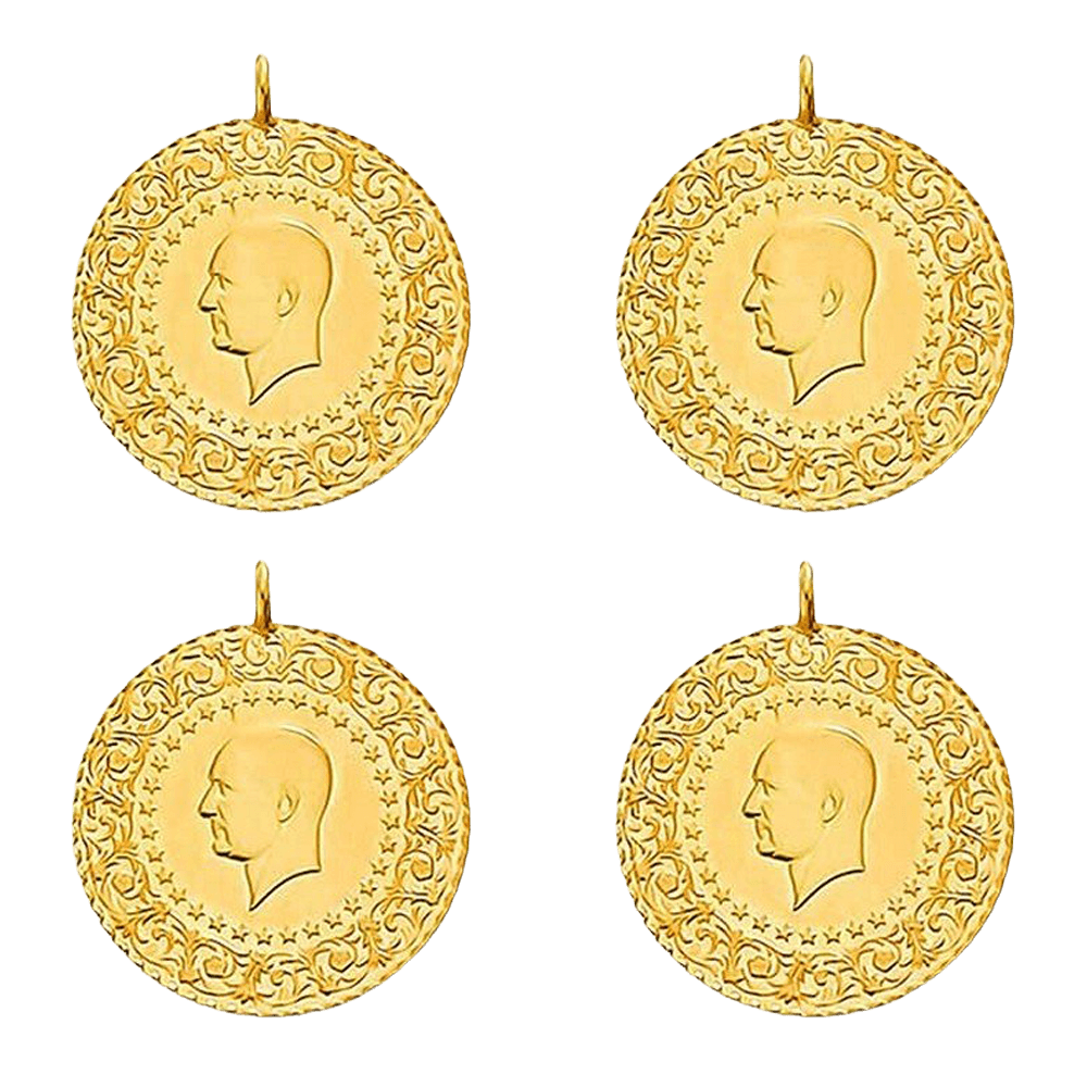 Sarrafiye - 4 Adet Yeni Tarihli Çeyrek Altın